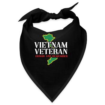 Us Army Vietnam Veteran - Bandana - Schwarz - Vorne