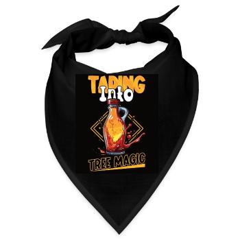 Ahornsirup Kanada Tradition Und Zapfen - Bandana - Schwarz - Vorne