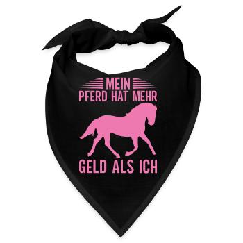 Reiten Reitsport Pferdeliebhaber Pferdebesitzer - Bandana - Schwarz - Vorne