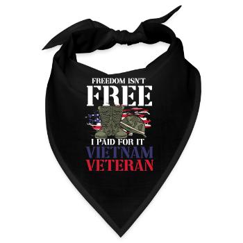 Us Army Vietnam Veteran - Bandana - Schwarz - Vorne