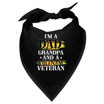 Us Army Vietnam Veteran - Bandana - Schwarz - Vorne