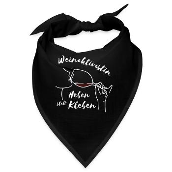 "Weinaktivistin Heben statt Kleben" - lustiges - Bandana - Schwarz - Vorne
