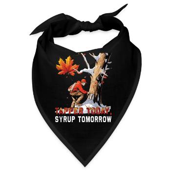 Tapper Heute, Sirup Morgen - Zucker Und Ahornsirup - Bandana - Schwarz - Vorne