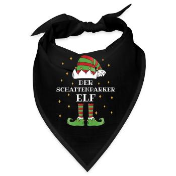 Der Schattenparker Elf - Familien Weihnachtsoutfit - Bandana - Schwarz - Vorne