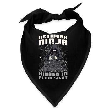 Network Ninja Funny Networking Quote Computer Engi - Bandana - Schwarz - Vorne