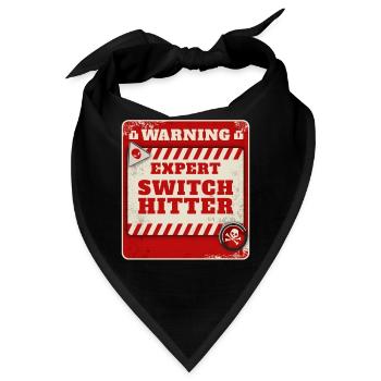 Warning Expert Switch Hitter Funny Networking IT T - Bandana - Schwarz - Vorne