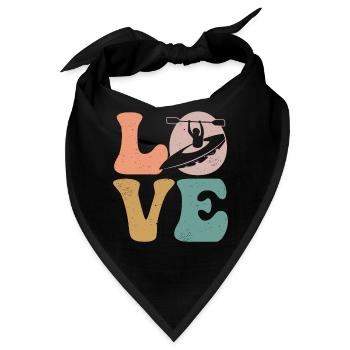 Kanufahren Kanu-Paddeln LOVE - Bandana - Schwarz - Vorne