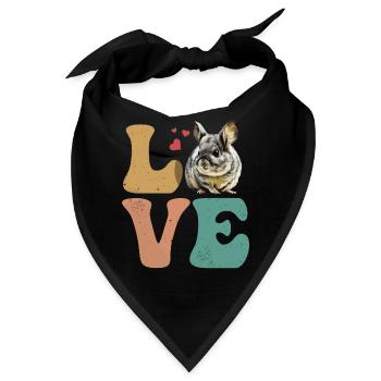 Chinchilla-Besitzer LOVE - Bandana - Schwarz - Vorne