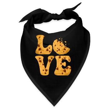 Chocolate Chip Cookie Chocolate Chip Dealer LOVE - Bandana - Schwarz - Vorne