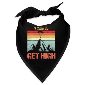 I Like To Get High Skydiver Skydiving - Bandana - Schwarz - Vorne