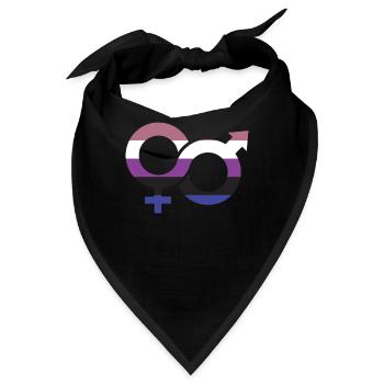 Genderfluide Symbol - Bandana - Schwarz - Vorne