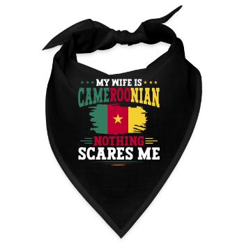 Kamerun Flagge Kamerun - Bandana - Schwarz - Vorne