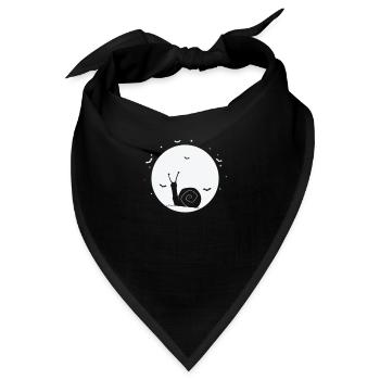 Schnecke im Mondlicht Schneckenhaus Tier - Bandana - Schwarz - Vorne