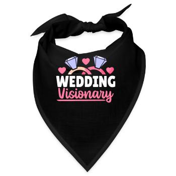 Hochzeitsvisionärin Hochzeitsplanerin - Bandana - Schwarz - Vorne