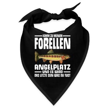 Forellen Angeln - Bandana - Schwarz - Vorne