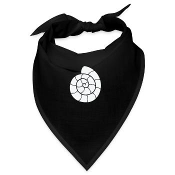 Schneckenhaus Spirale Schneckentier - Bandana - Schwarz - Vorne