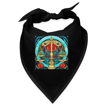 Nimm deine Waage-Identität an: Waage-Sternzeichen - Bandana - Schwarz - Vorne
