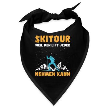 Ski Tour Weil den Lift jeder Nehmen kann - Bandana - Schwarz - Vorne
