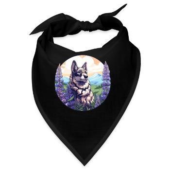 Texas Bluebonnet Mit Floralem Frühling Texas - Bandana - Schwarz - Vorne