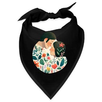 Pärchen verliebt - Bandana - Schwarz - Vorne