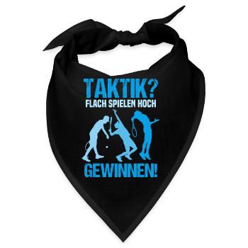 Taktik Tennis Humor Tennisspieler - Bandana - Schwarz - Vorne