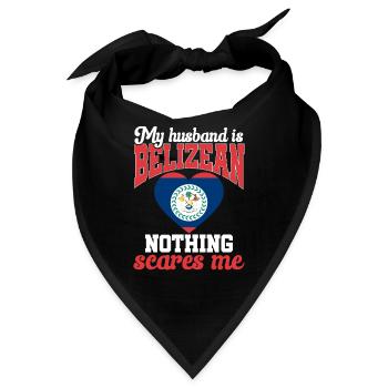 Belize Flagge Belizer - Bandana - Schwarz - Vorne