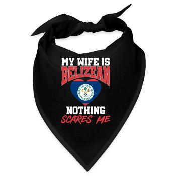 Belize Flagge Belizer - Bandana - Schwarz - Vorne