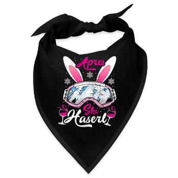 Apres-Ski Häschen Apres-Ski Bunny Apres-Ski Haserl - Bandana - Schwarz - Vorne