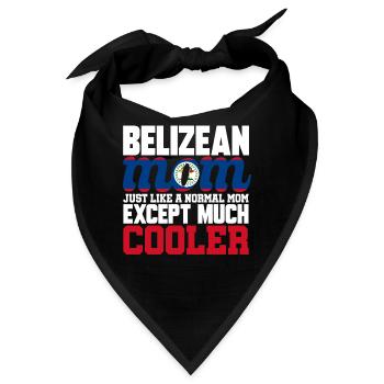 Belize Flagge Belizer - Bandana - Schwarz - Vorne