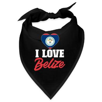 Belize Flagge Belizer - Bandana - Schwarz - Vorne