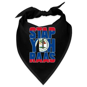 Belize Flagge Belizer - Bandana - Schwarz - Vorne