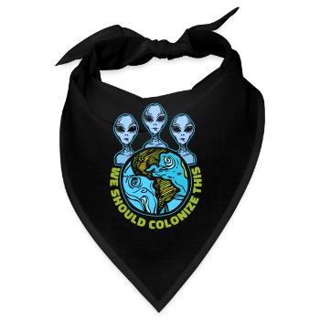 Weltraum Weltall Ausländer Weltraumkolonisation - Bandana - Schwarz - Vorne