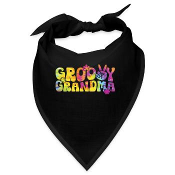 Groovy Mutter Passende Familie Am 1. Geburtstag - Bandana - Schwarz - Vorne