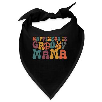 Groovy Mutter Passende Familie Am 1. Geburtstag - Bandana - Schwarz - Vorne