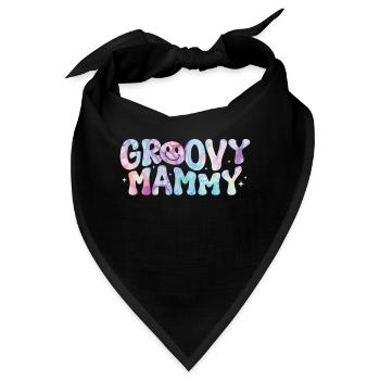 Groovy Mutter Passende Familie Am 1. Geburtstag - Bandana - Schwarz - Vorne