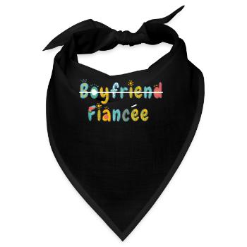Paar Verlobung verlobte Männer lustige Verlobte - Bandana - Schwarz - Vorne