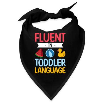 Au Pair Mädchen Kindergarten Nanny - Bandana - Schwarz - Vorne