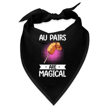 Au Pair Mädchen Kindergarten Nanny - Bandana - Schwarz - Vorne