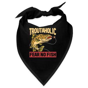 Fischen Forelle Lachs Fischer Angler Barsch - Bandana - Schwarz - Vorne