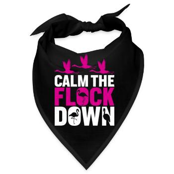 Flamingos beruhigen die Herde - Bandana - Schwarz - Vorne