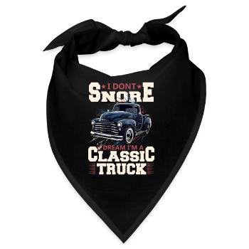 LKW Vintage Old Classic School American Pickup - Bandana - Schwarz - Vorne