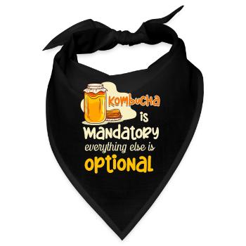Joghurt, Kombucha Ist Pflicht, Alles Andere Ist - Bandana - Schwarz - Vorne