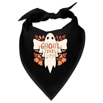 Halloween Geist, Morbider Spruch Ghoul Times - Bandana - Schwarz - Vorne