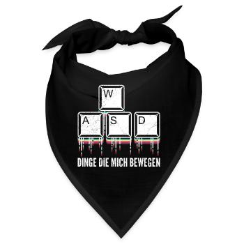 PC Video Gamer Dinge die Mich Bewegen Video Spiele - Bandana - Schwarz - Vorne