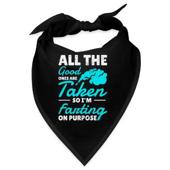 Furz Farting Crop Duster Dad Humor - Bandana - Schwarz - Vorne