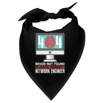 Network Engineer 404 Brain Not Found Programmer - Bandana - Schwarz - Vorne