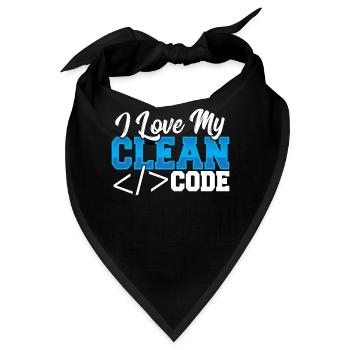 Programmierung Ich liebe meinen sauberen Code - Bandana - Schwarz - Vorne