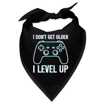 Retro Gamer B-Day Werde nicht Älter Ich Level Up - Bandana - Schwarz - Vorne