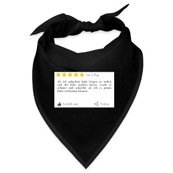 Keine Fragen stellen, Bier bringen! Kundenbewertun - Bandana - Schwarz - Vorne