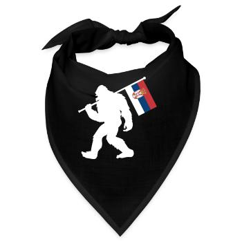 Serbien - Bandana - Schwarz - Vorne